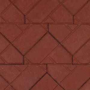 Bisschopsmuts met schijnvoeg 8 cm Rood komo (laag = 20 st -3,33 st per m¹)
