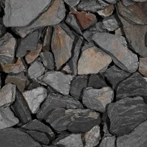 Black Slate Tumbled 30-80 mm (Big Bag á 500 kg)