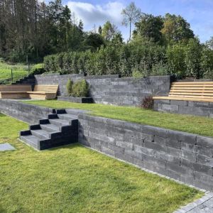 Blockstone 15x15x45 cm Black