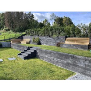 Blockstone 15x15x45 cm Black