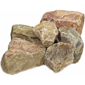 Grote brokken Grauwacke breuksteen 15-30 cm in een 500 kg Big Bag voor natuurlijke tuinborders en grote schanskorven.