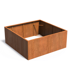 Adezz CARREZ Cortenstalen Plantenbak 200x200x80 cm zonder bodem