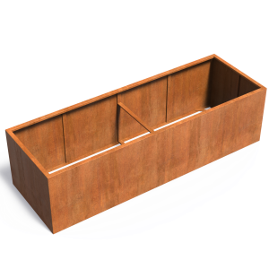 Adezz CARREZ Cortenstalen Plantenbak 300x100x80 cm zonder bodem