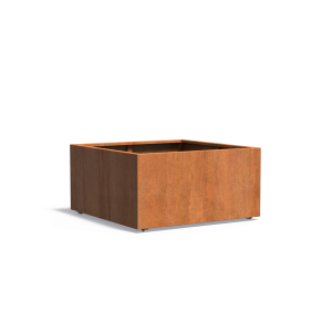 Adezz CARREZ Cortenstalen Plantenbak 120x120x60 cm met wielen
