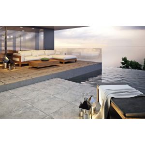 Ceramica Terrazza 60x60x2 cm Mixed Stone Soft Grey