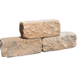 Cliff Walling Getrommeld 12x12x30 cm Bruin/Zwart