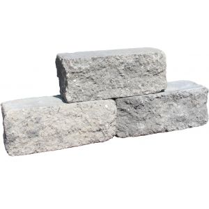 Cliff Walling Getrommeld 12x12x30 cm Grijs/Zwart
