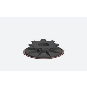 IPv3.5-5 verstelbare terras drager zonder plaatje, rubber onderlaag (3,8-5,3cm)