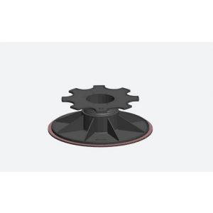 IPv5-8 verstelbare terras drager zonder plaatje, rubber onderlaag (5,3-8,3cm)