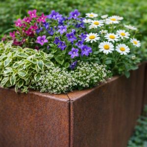 Cortenstaal Plantenbak Modulair 100x100x80 cm