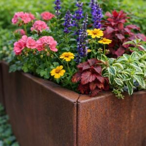 Cortenstaal Plantenbak Modulair 120x120x80 cm
