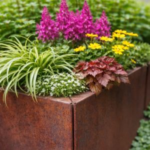 Cortenstaal Plantenbak Modulair 200x100x40 cm