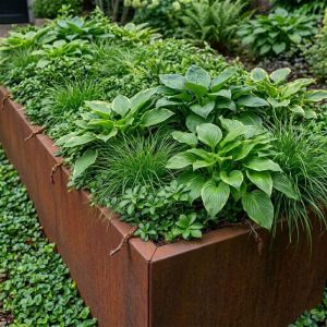 Cortenstaal Plantenbak Modulair 200x100x60 cm