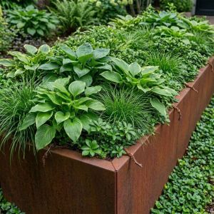 Cortenstaal Plantenbak Modulair 200x100x80 cm