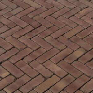 Dikformaat getrommeld 6 cm Roma Antica (rood genuanceerd)