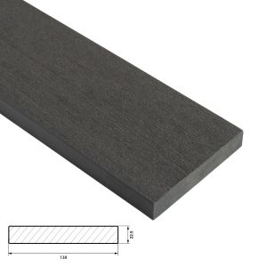 Fiberdeck Harmony Vlonder Kantplank 22,5x138 mm - Lengte 300 cm - Ocean Grey (massief)