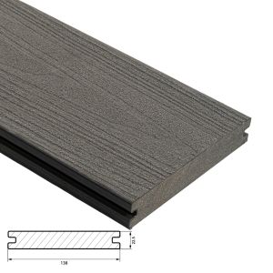 Fiberdeck Harmony Vlonderplank 22,5x138 mm - Lengte 500 cm - Ocean Grey (massief)