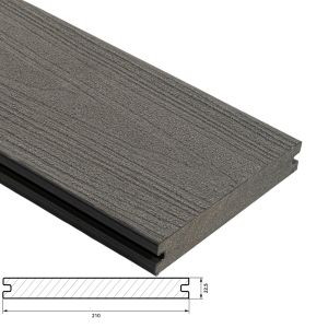Fiberdeck Harmony Vlonderplank 22,5x210 mm - Lengte 390 cm - Ocean Grey (massief)