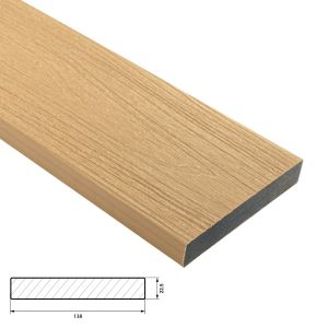Fiberdeck Premium Vlonder Kantplank 22,5x138 mm - Lengte 300 cm - Cedar (massief)