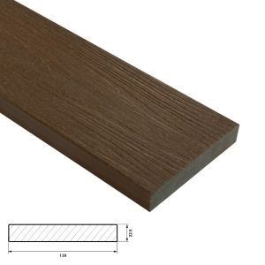 Fiberdeck Premium Vlonder Kantplank 22,5x138 mm - Lengte 300 cm - Ipé (massief)