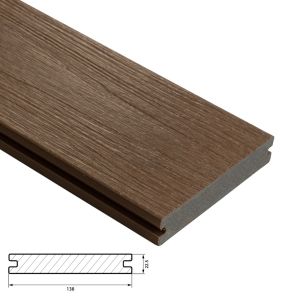 Fiberdeck Premium Vlonderplank 22,5x138 mm - Lengte 300 cm - Ipé (massief)