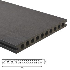 Fiberdeck Premium Vlonderplank 22,5x210 mm - Lengte 400 cm - Dark Grey (RHK)