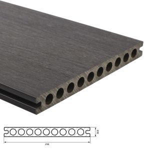 Fiberdeck Premium Vlonderplank 22,5x210 mm - Lengte 500 cm - Dark Grey (RHK)
