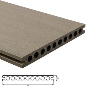 Fiberdeck Premium Vlonderplank 22,5x210 mm - Lengte 500 cm - Light Grey (RHK)