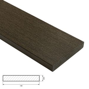 Fiberdeck Vintage Vlonder Kantplank 22,5x138 mm - Lengte 300 cm - Wengé (massief)