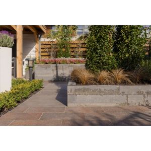 Forto Walling (Brickline) 10x10x60 cm Grijs/Zwart