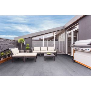 GeoCeramica® topplaat 120x30x1 Impasto Grigio