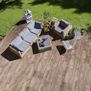 Keramische Tegel GeoCeramica® 80x40x4 cm Timber Noce