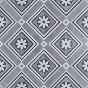 GeoCeramica® topplaat 60x60x1 Concreet Flower dec