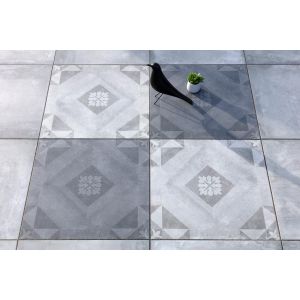 GeoCeramica 60x60x4 Symbol Block Smoke