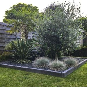 Grasband 5x25x100 cm Zwart