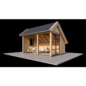 Kapschuur De Veste (Eiken) 590x380x345 cm (bxdxh) links