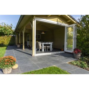 Keramische tuintegel DUE 60x60x2 cm Reef Stone Dark Grey