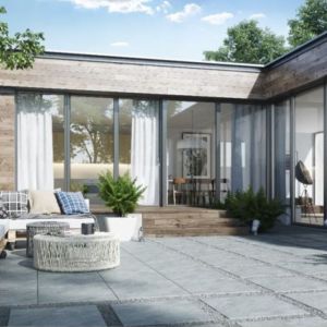 Keramische Tegel Ceramica Terrazza 59,5x59,5x2 cm Limestone Grey