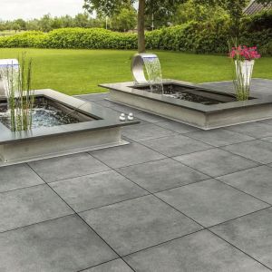 Keramische Tegel Cerasun 3+1 40x80x4 cm Cemento Anthracite