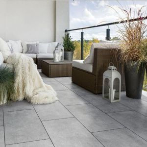 Keramische Tegel "DUE" 80x80x2 cm Cilento Grigio
