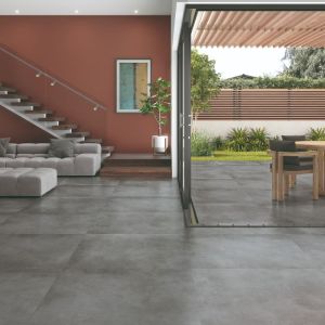 Keramische Tegel GeoCeramica® 100x100x4 cm Madox Antracite