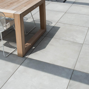 Keramische Tegel GeoCeramica® 60x60x4 cm Concreet Silver