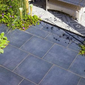 Keramische Tegel GeoCeramica® 60x60x4 cm Flow Black