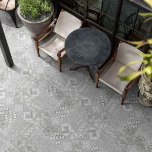 Keramische Tegel GeoCeramica® 60x60x4 cm Mosaik Evoque Grey