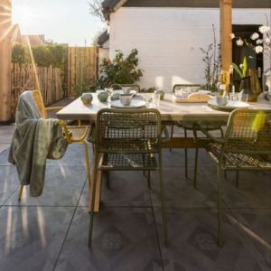 Keramische Tegel GeoCeramica® 60x60x4 cm Symbol Block Black