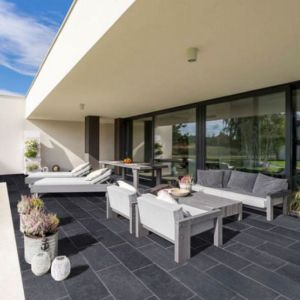 Keramische Tegel GeoCeramica® 80x40x4 cm Impasto Negro