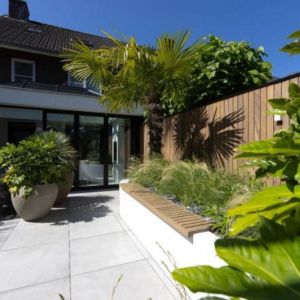 Keramische Tegel GeoCeramica® 80x80x4 cm Concreet Silver