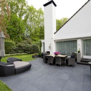 Keramische Tegel GeoCeramica® 80x80x4 cm Impasto Negro