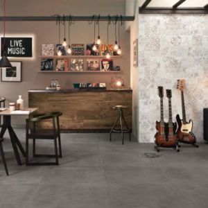 Keramische Tegel GeoCeramica® 80x80x4 cm Vetro Concerto Piombo