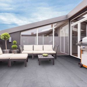 Keramische Tegel GeoCeramica® topplaat 120x60x1 cm Impasto Grigio